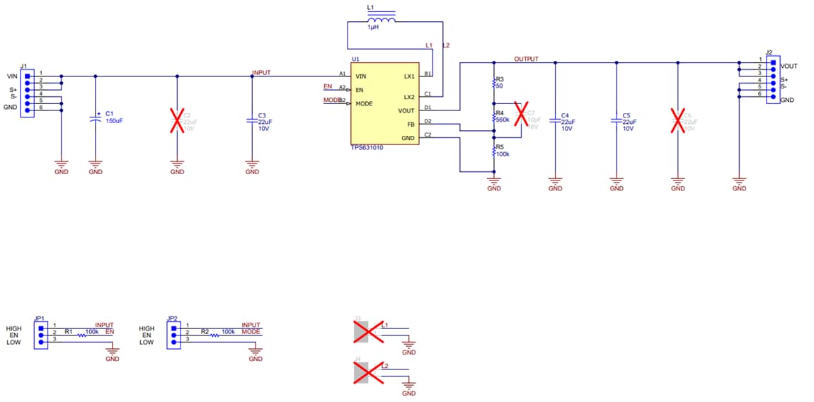Schematic - Texas Instruments TPS631010EVM-109 Evaluation Module